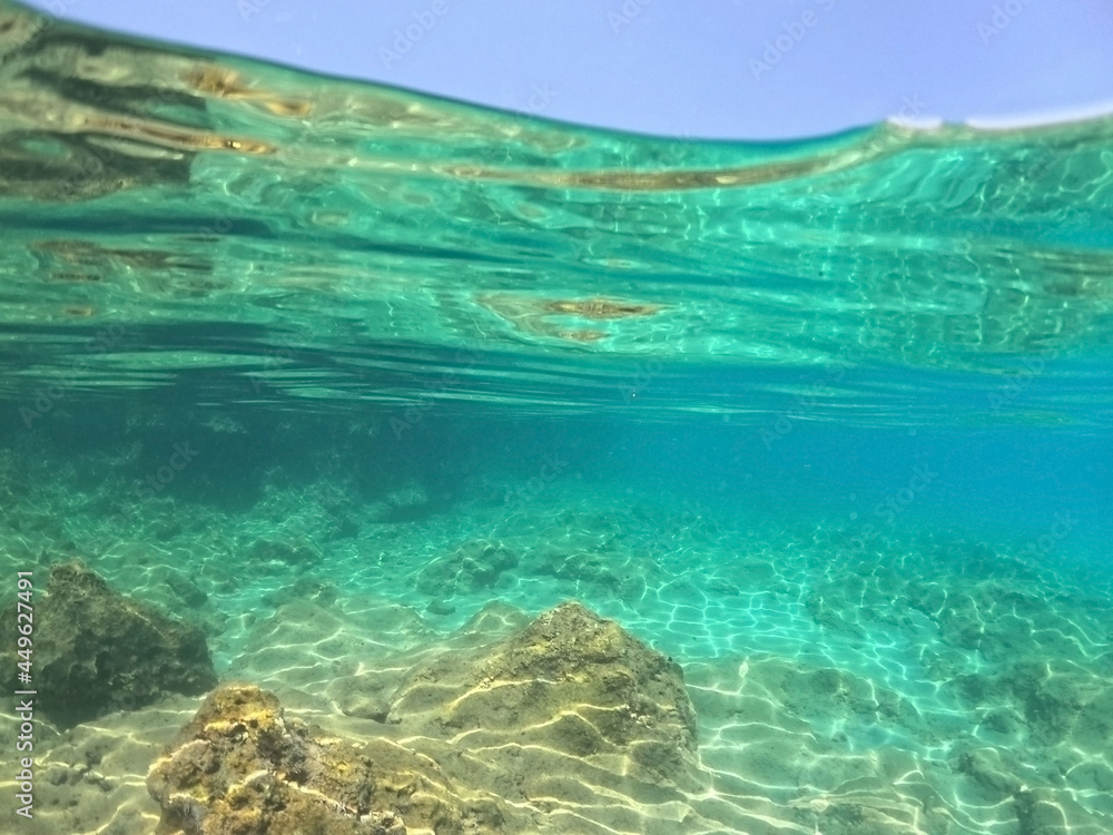 Underwater world of Mediterranean Sea. Near Marmaris, Turkey