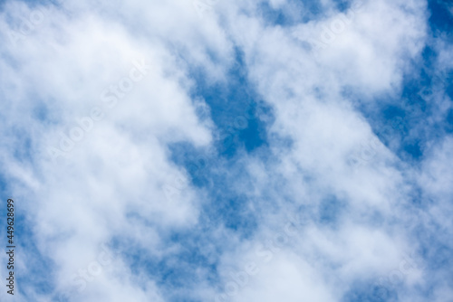 Blue sky and white clouds.