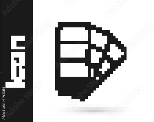 Black Color palette guide icon isolated on white background. Vector