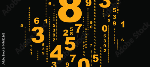Creative and modern background with numbers.	