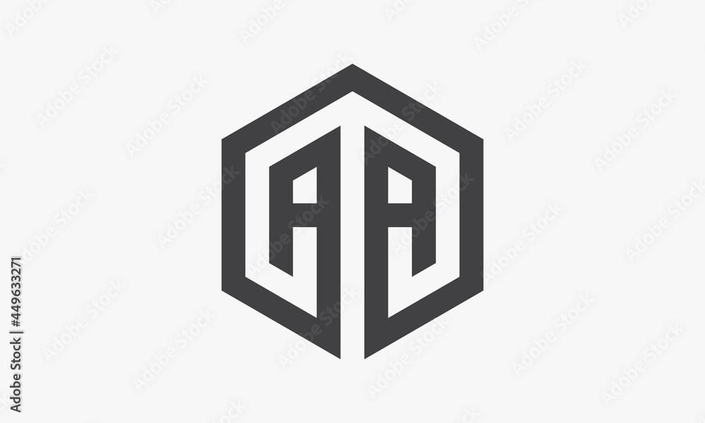 letter AA hexagonal concept isolated on white background. letter AA hexagonal concept isolated on white background.