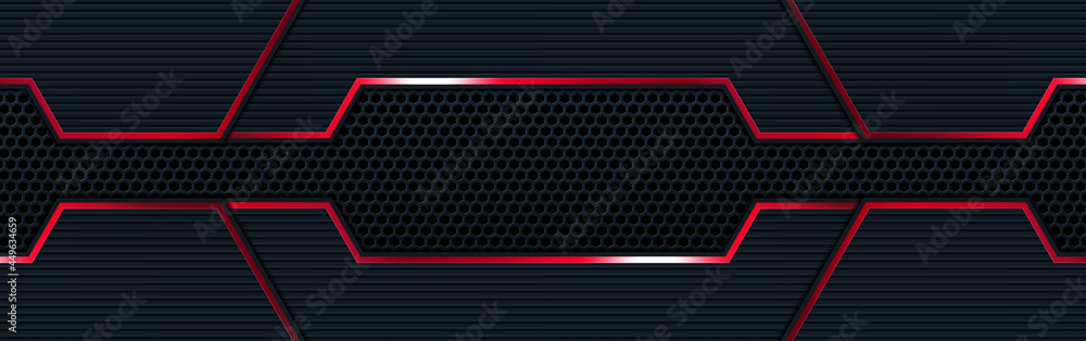 red black abstract metallic frame layout design tech innovation concept ...