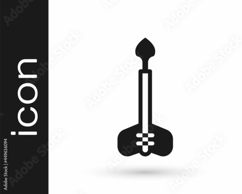 Black Arrow icon isolated on white background. Vector