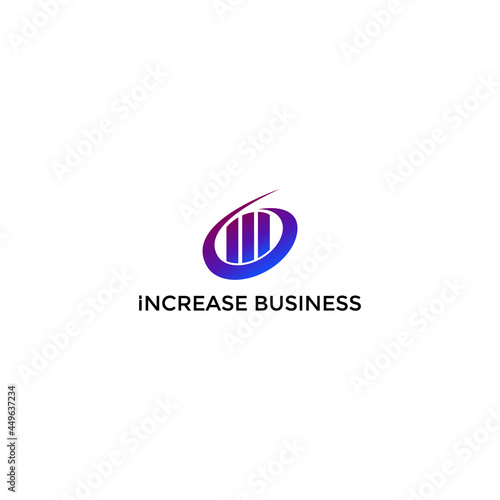 illustration of phased growth, progress, increase in profits. Symbol for economy, success business. Growth diagram with arrow going up.