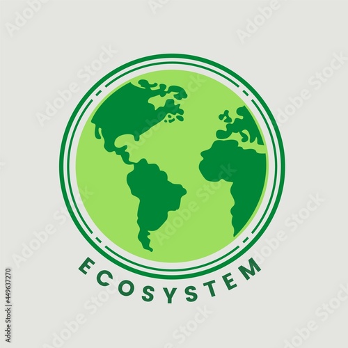 Biosphere division with labeled ecosystem explanation scheme outline