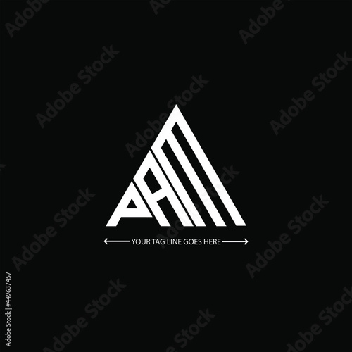 PAM letter logo creative design. PAM unique design
 photo