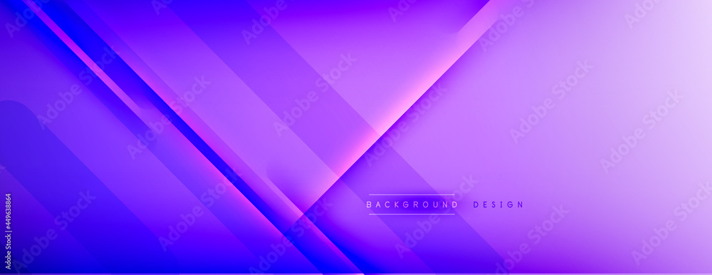 Abstract background - lines composition created with lights and shadows. Technology or business digital template. Trendy simple fluid color gradient abstract background with dynamic