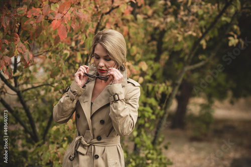 Autumn clothes and accessories collection for ladies. Concept of fancy style