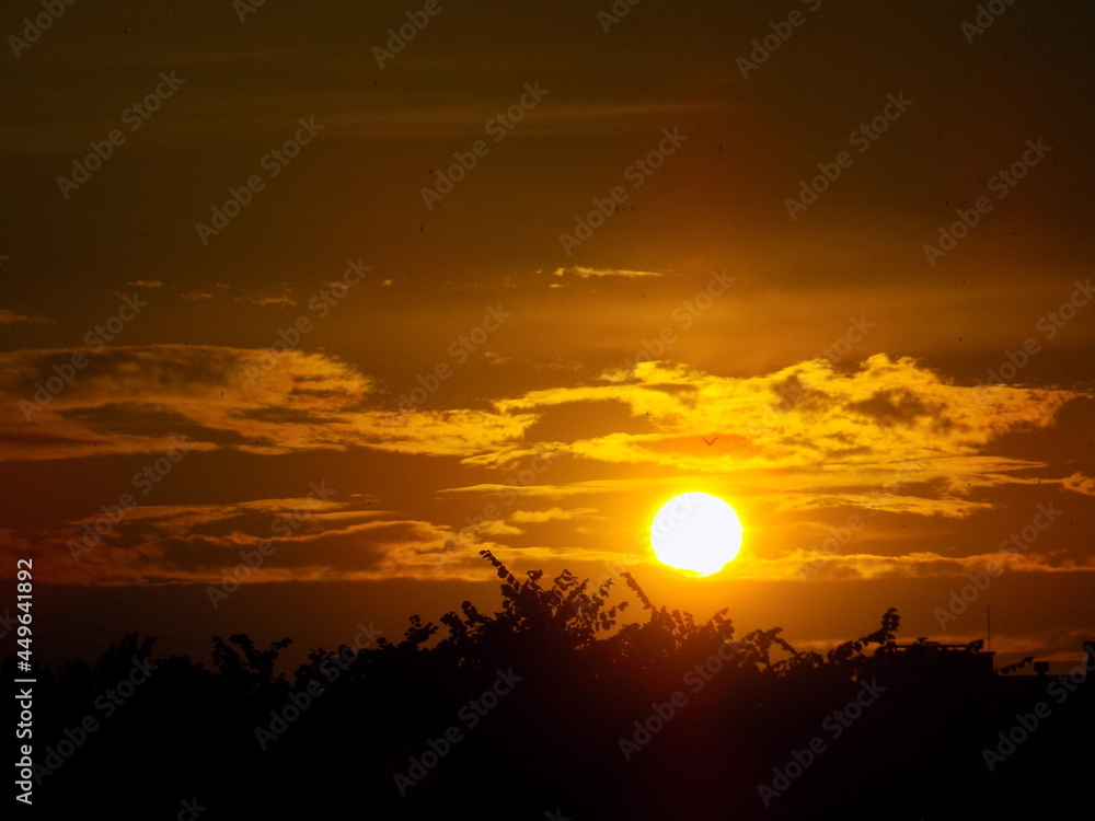 Fiery sunset Fiery sunset