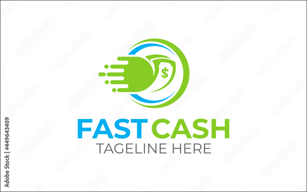 Illustration vector graphic of fast cash money for finance professional business logo design template