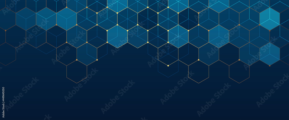 Abstract cube hexagon shape pattern background