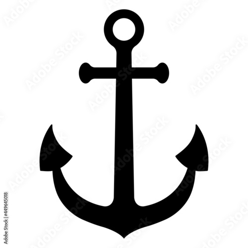 Ship anchor icon on white background