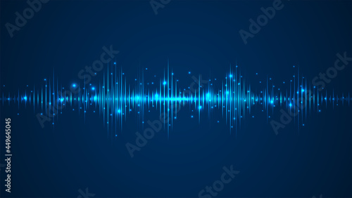 Sound wave. Voice digital waveform background