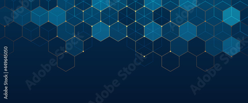 Abstract cube hexagon shape pattern background