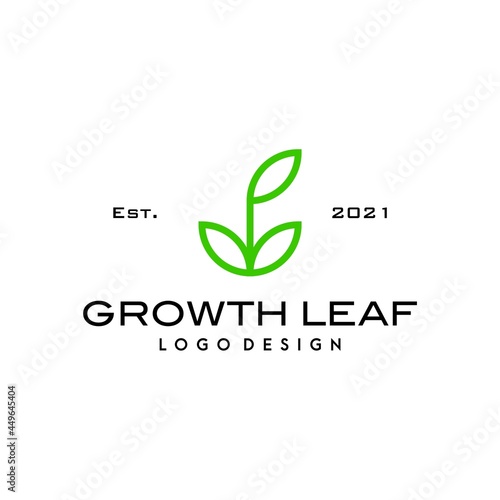 A thin, slightly classic and clean logo about leaves and growth. EPS 10, Vector.