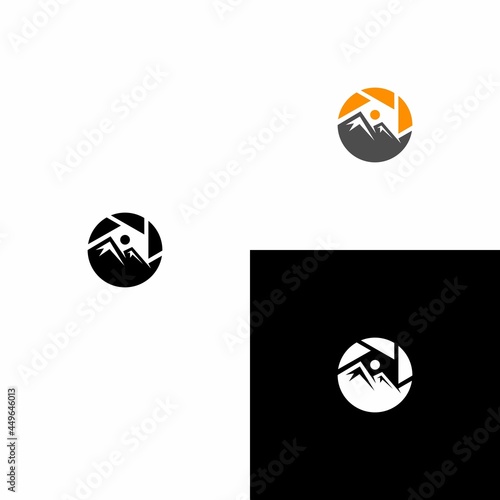 mountain lens camera photography logo
