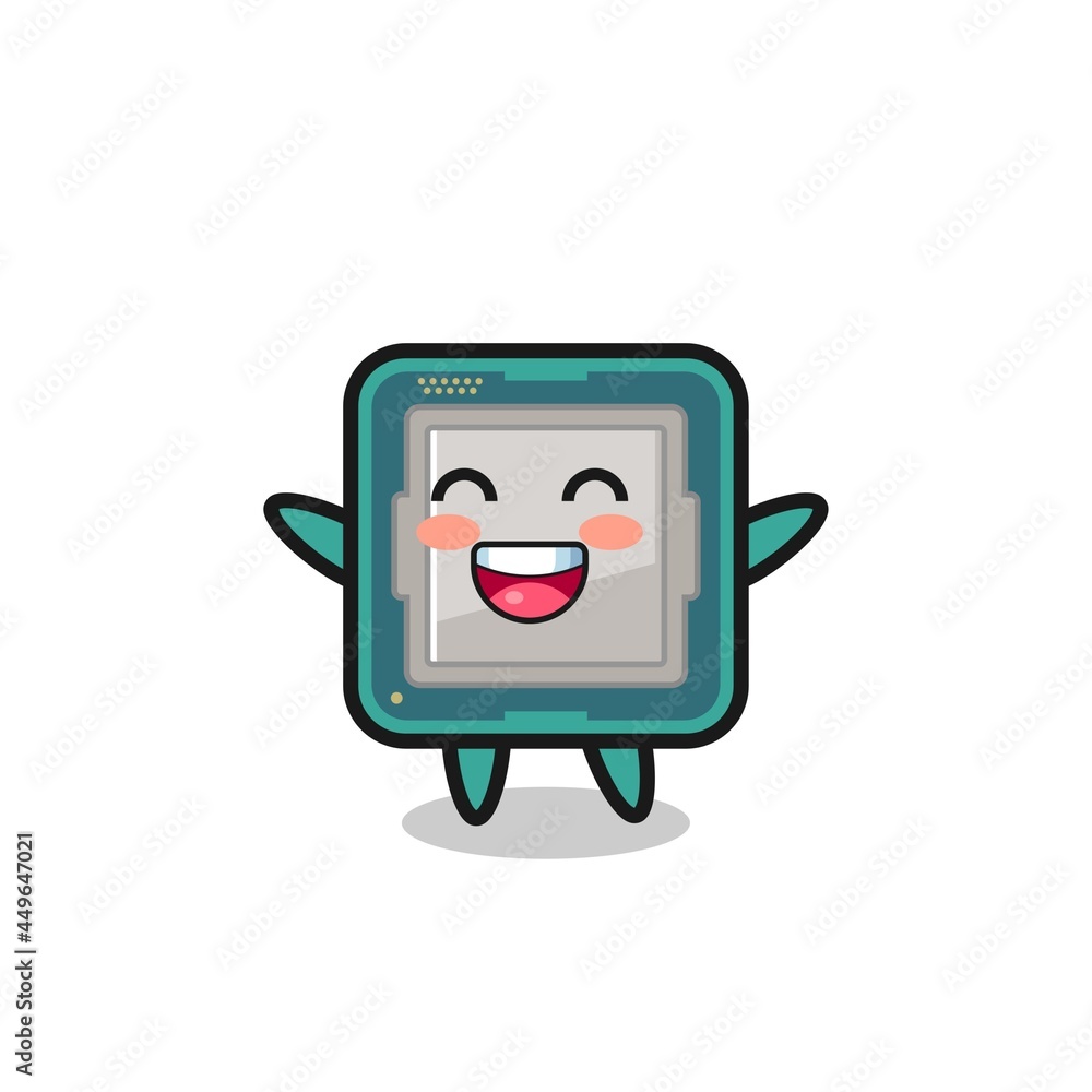 happy baby processor cartoon character happy baby processor cartoon character