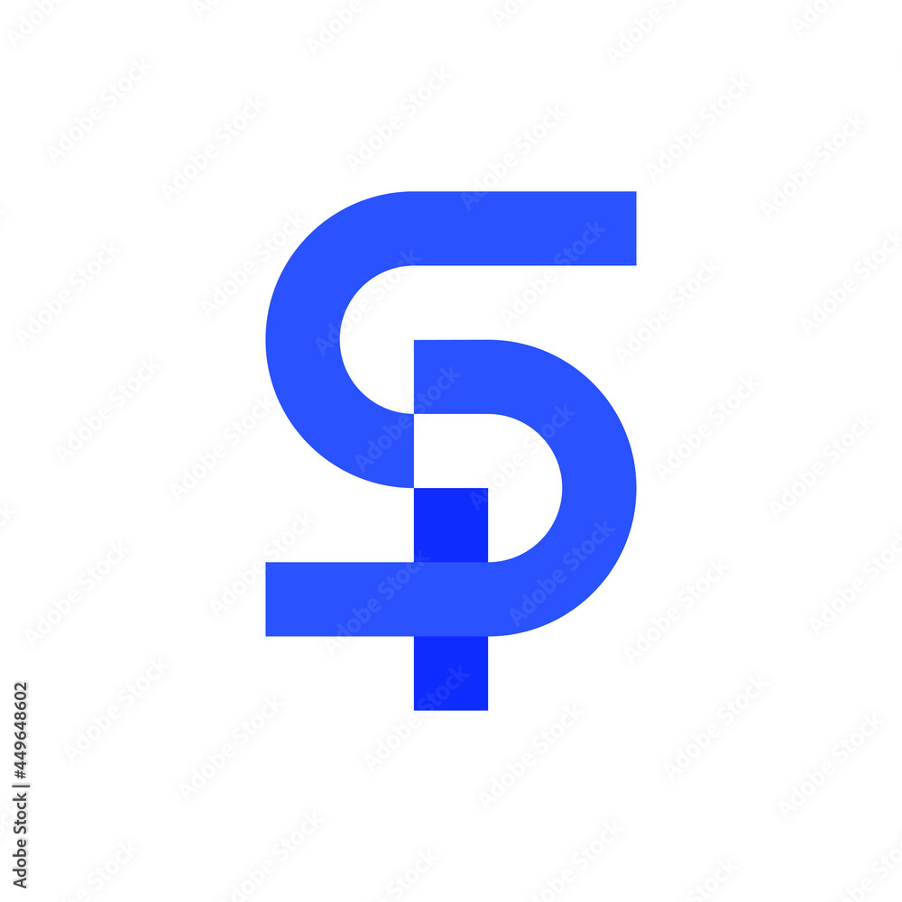 SP letter vector logo, monogram and initial shapes, clean and modern design concept, logo, logotype elements for template. SP letter vector logo, monogram and initial shapes, clean and modern design concept, logo, logotype elements for template.
