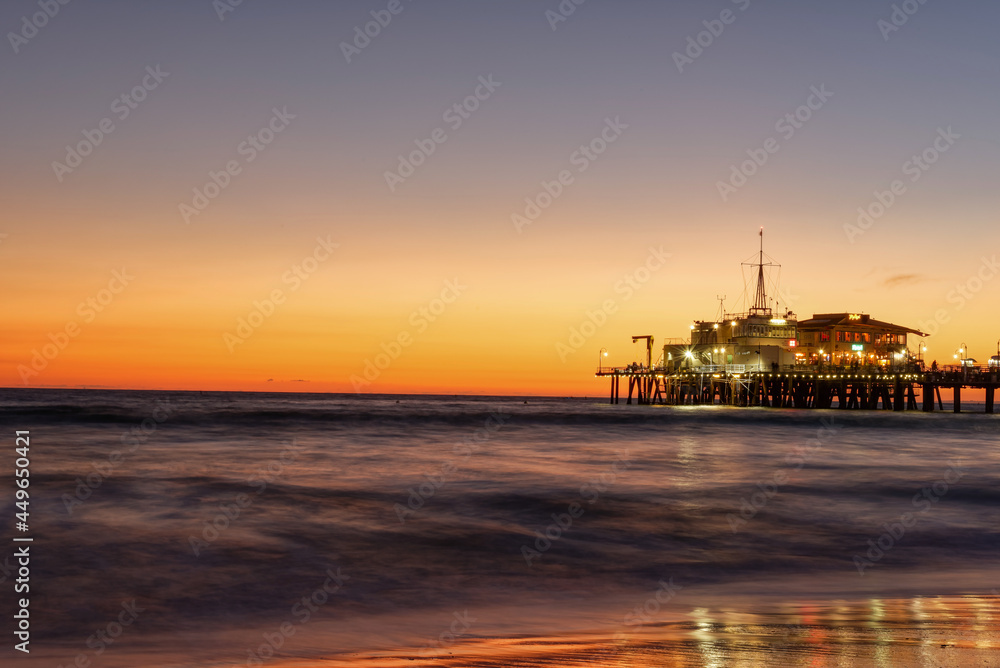 Pier at Santa Monica Beach, California