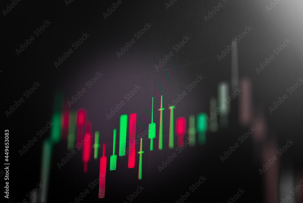 Stock market trend or Forex trading graph chart for financial planning as concept. Double exposure of digital number and price quote to do stock analysis with many indicators. Stock market trend or Forex trading graph chart for financial planning as concept. Double exposure of digital number and price quote to do stock analysis with many indicators.