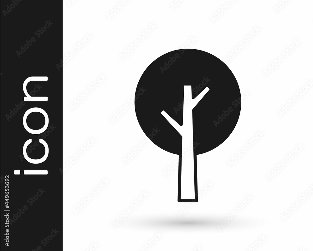 Black Tree icon isolated on white background. Forest symbol. Vector Black Tree icon isolated on white background. Forest symbol. Vector