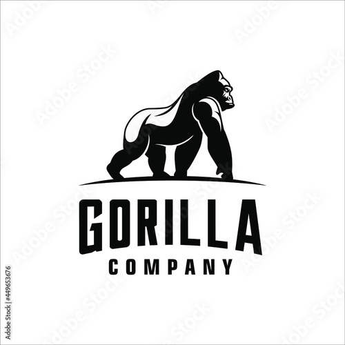 Gorilla logo with a classic and masculine design style
