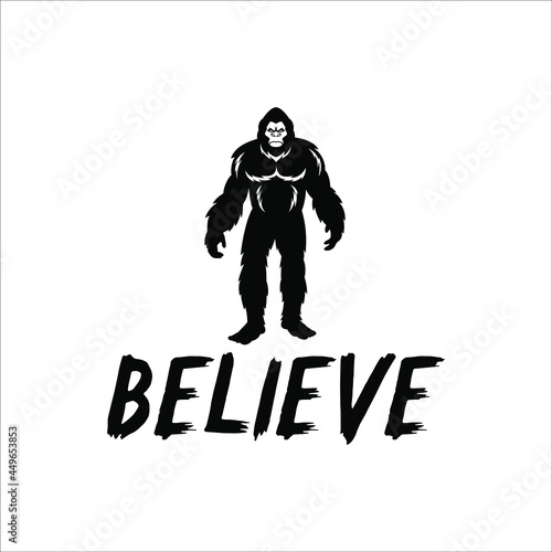 Sasquatch believe logo with masculine design style