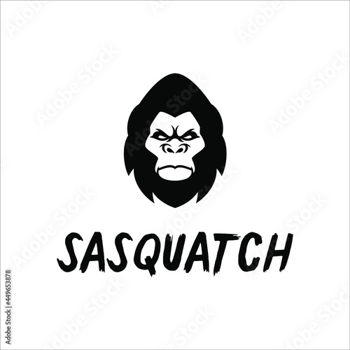 Sasquatch face logo with masculine design style