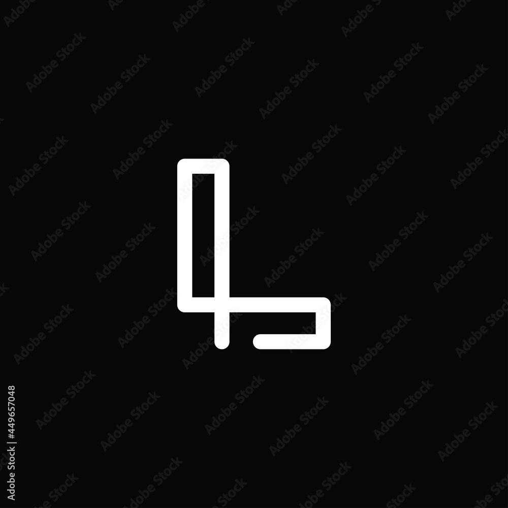 Minimalist letter L outline or monogram white logo isolated on background Minimalist letter L outline or monogram white logo isolated on background