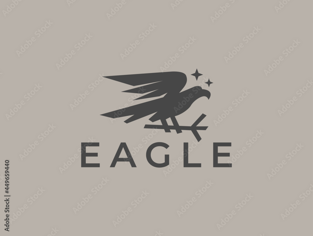 Fototapeta premium flying eagle symbol logo