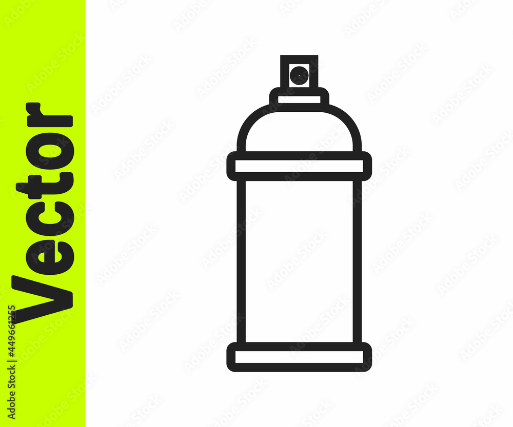 Black line Paint spray can icon isolated on white background. Vector Black line Paint spray can icon isolated on white background. Vector