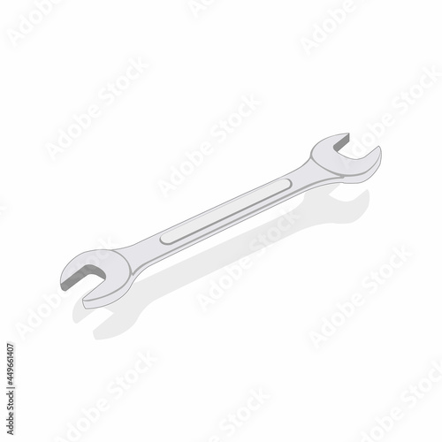 Double open end spanner vector graphics