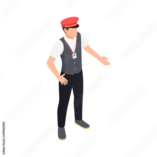 Canvas Print Railroader Isometric Icon
