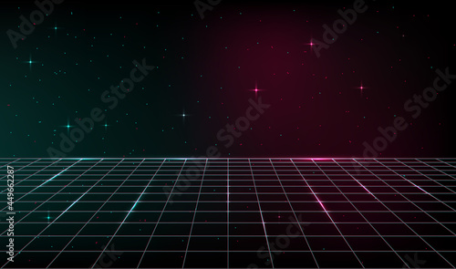 Grid lines future sci fi sparkle glow effect abstract background