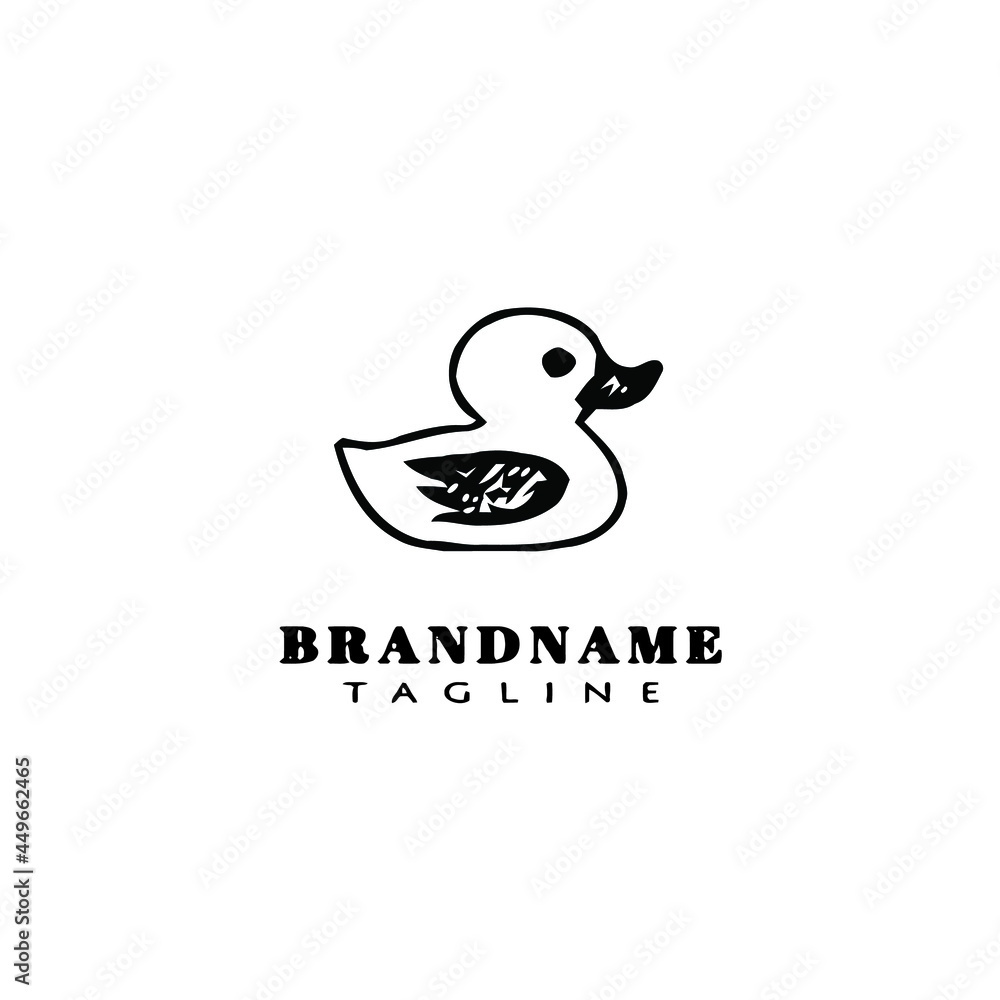 Fototapeta premium cute animal duck logo template icon vector illustration