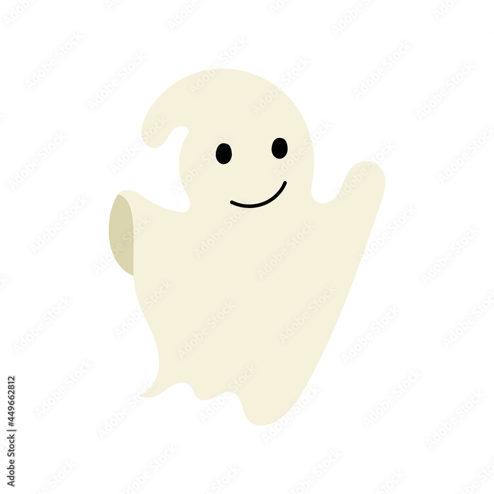 Ghost character emoticon isolated on white background. Vector illustration spooky halloween ghost character. Ghost character emoticon isolated on white background. Vector illustration spooky halloween ghost character.