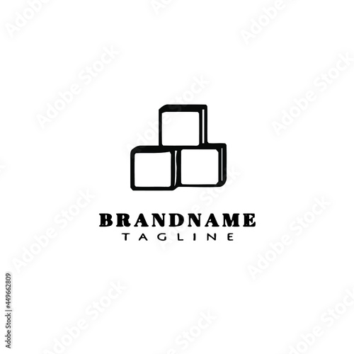 ice cube logo icon design vector illustration