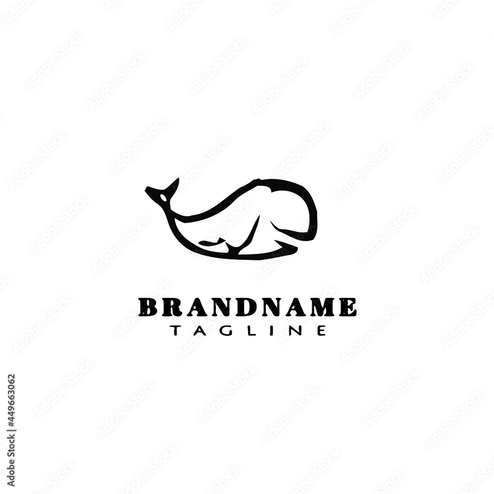 Fototapeta premium whale logo icon design template vector illustration