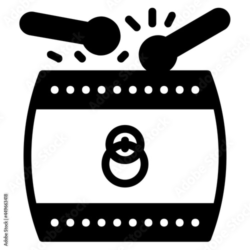 drum glyph icon
