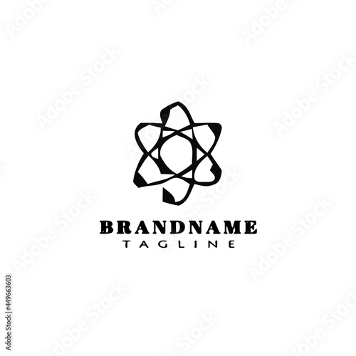 atom molecule science logo icon design template vector illustration