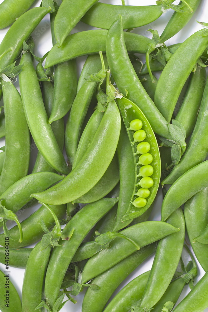 Green peas (String bean) with close up shot,Top view. Green peas (String bean) with close up shot,Top view.