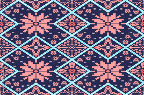 Wallpaper Mural Geometric design. Ethnic pattern. Aztec art. Abstract background.ikat pattern.Ethnic geometric pattern.Design for fabric,wallpaper,background,wall,tile,carpet,clothing,batik Torontodigital.ca