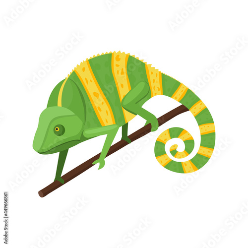 Isometric Chameleon Illustration