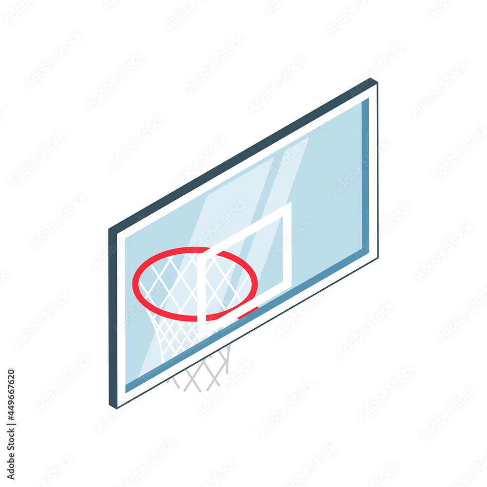 Isometric Basketball Basket Isometric Basketball Basket