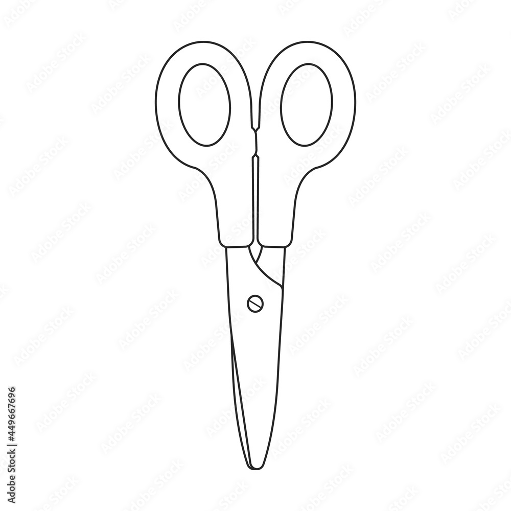 Scissor vector icon.Outline vector icon isolated on white background scissor. Scissor vector icon.Outline vector icon isolated on white background scissor.