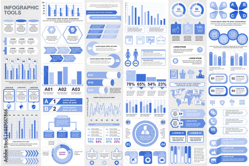 Bundle infographic elements data visualization vector design template. Can be used for steps, business processes, workflow, diagram, flowchart concept, timeline, marketing icons, info graphics.