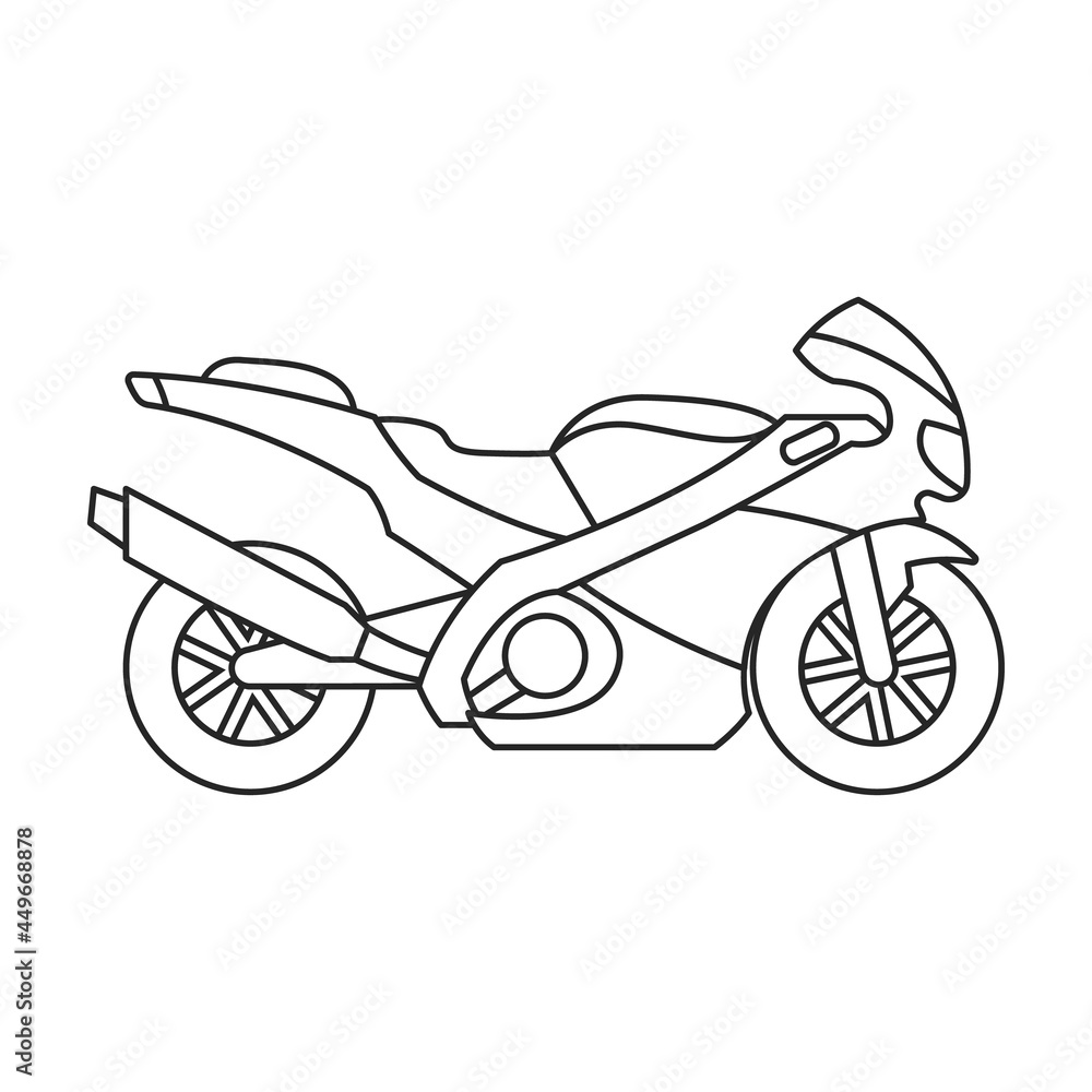 Motorcycle vector icon.Outline vector icon isolated on white background motorcycle. Motorcycle vector icon.Outline vector icon isolated on white background motorcycle.