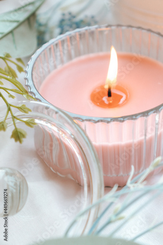 candles and flowers