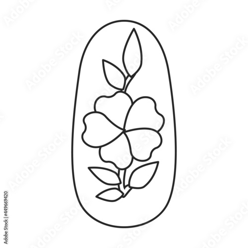 Nail of manicure vector icon.Outline vector icon isolated on white background nail of manicure.