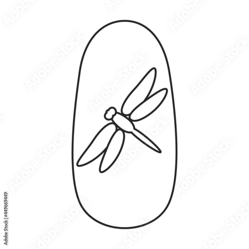 Nail of manicure vector icon.Outline vector icon isolated on white background nail of manicure.